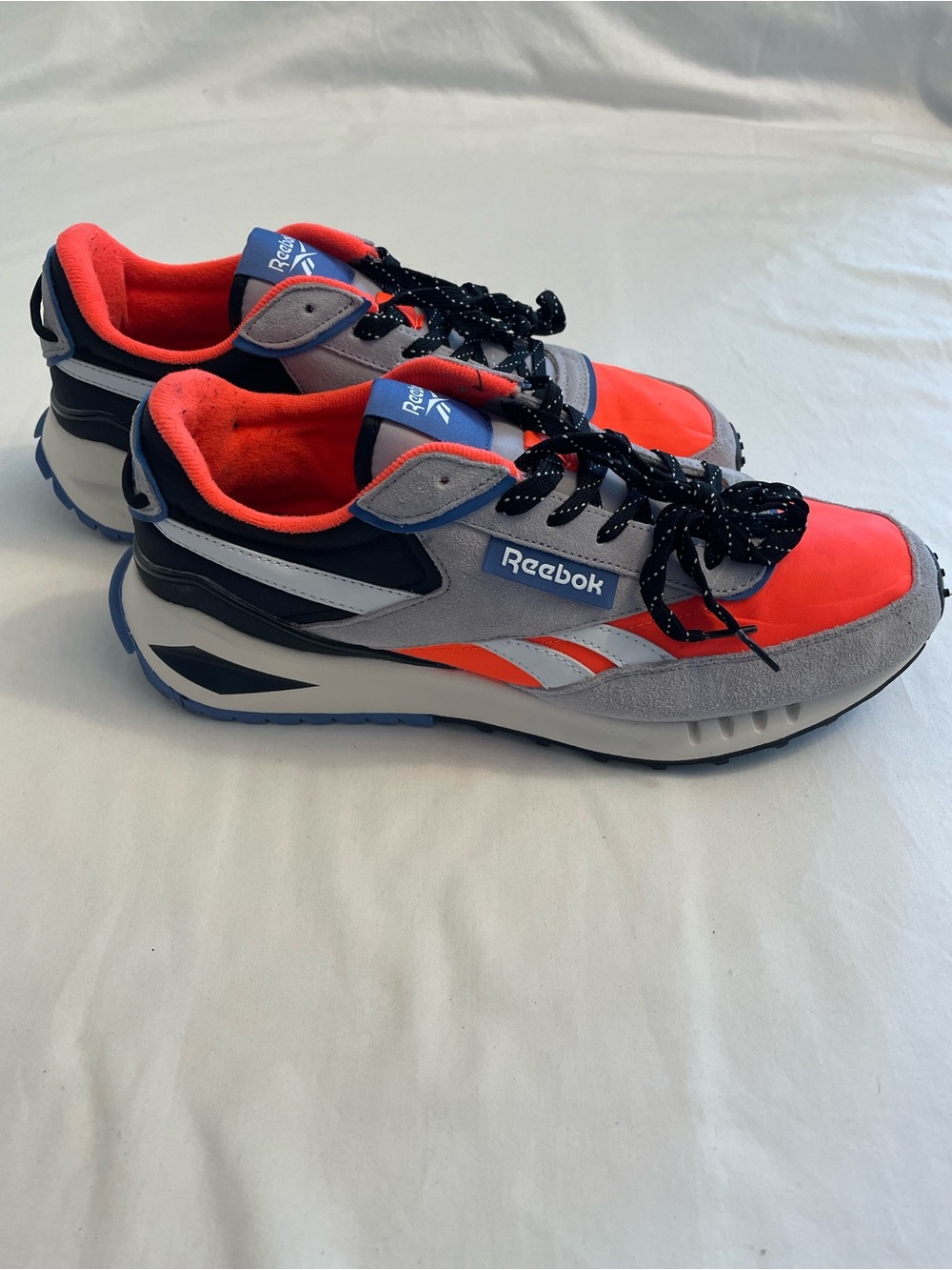 Reebok Classic Leather Legacy Ortholite Pure Grey Twisted Coral Men’s Size 10.5